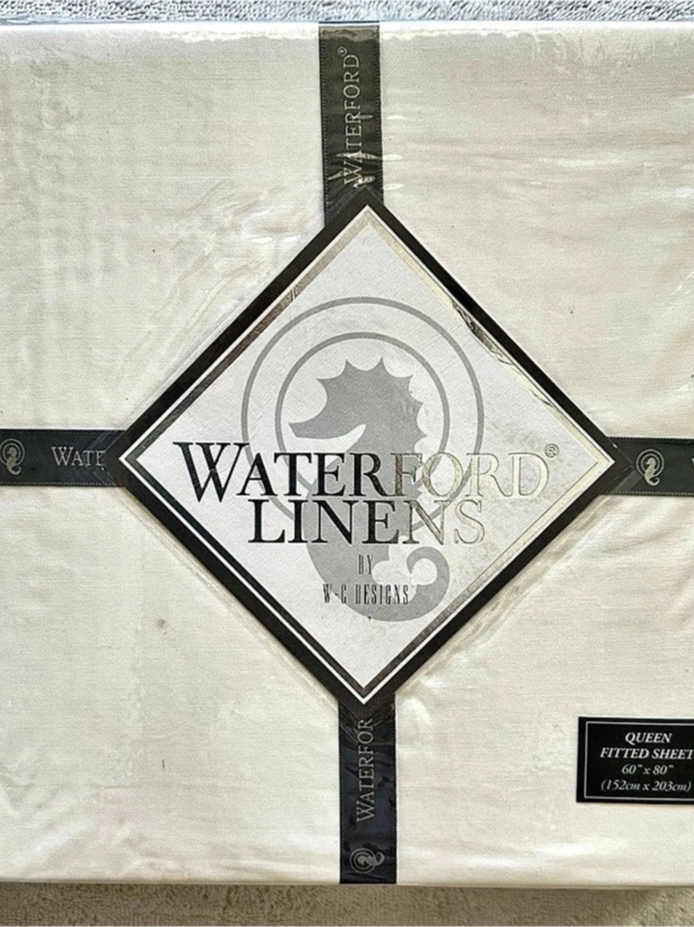 Waterford Official Queen Sheet Set Cream NWT